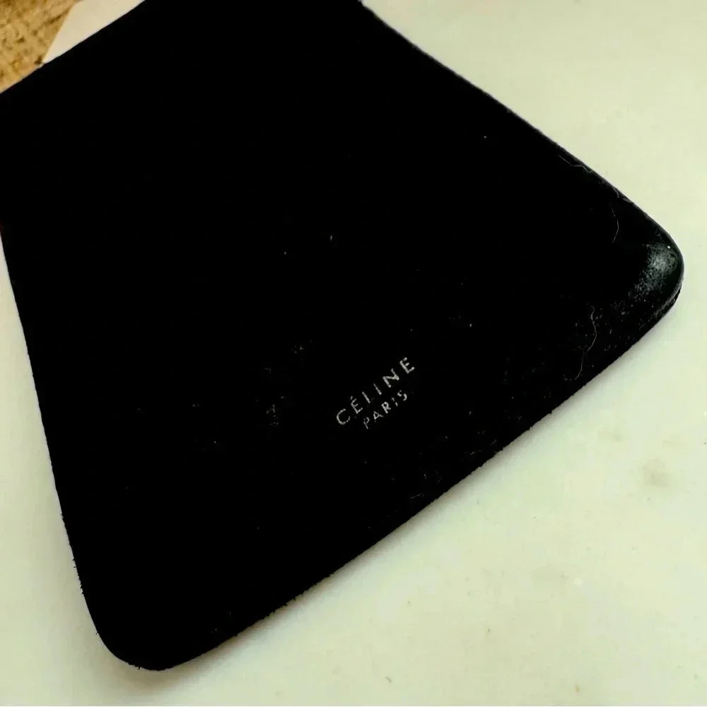 Celine Paris Black Suede Eyeglass Case - Picture 3 of 5